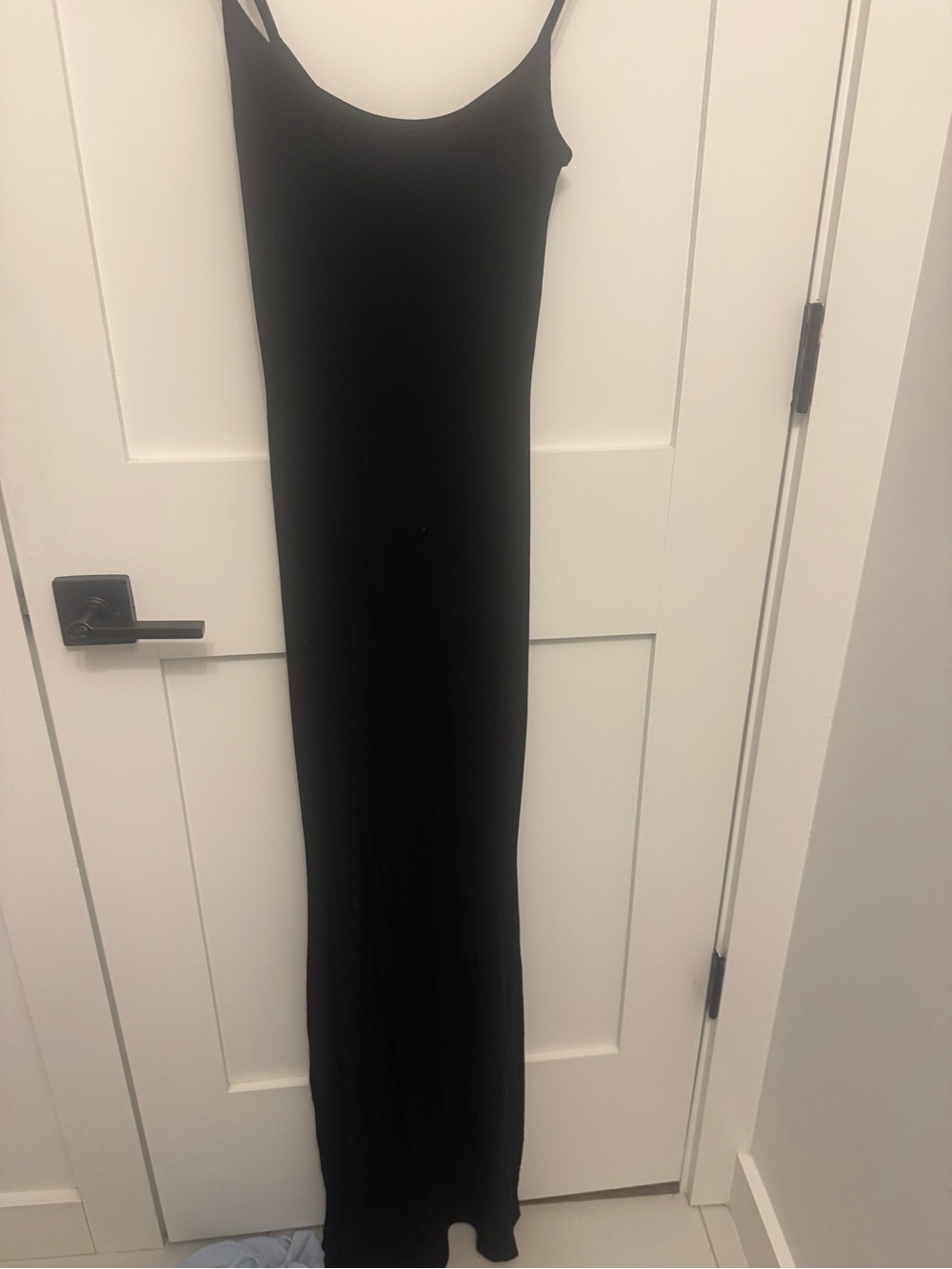 SKIMS Black Sleeveless Maxi Slip Dress